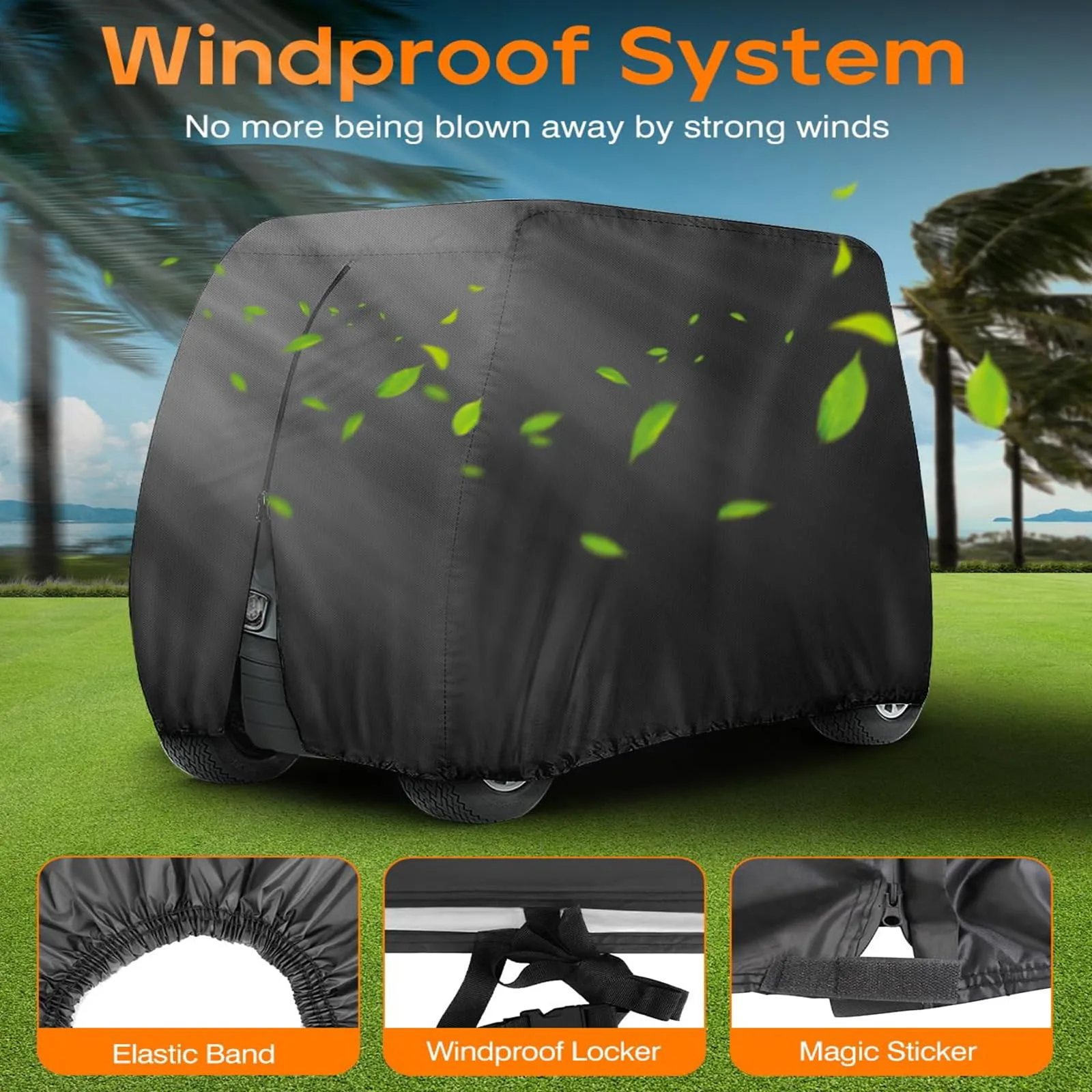 KFVGHXFG Golf Cart Cover for Columbia ParCar Chariot 1998–2010 image 4
