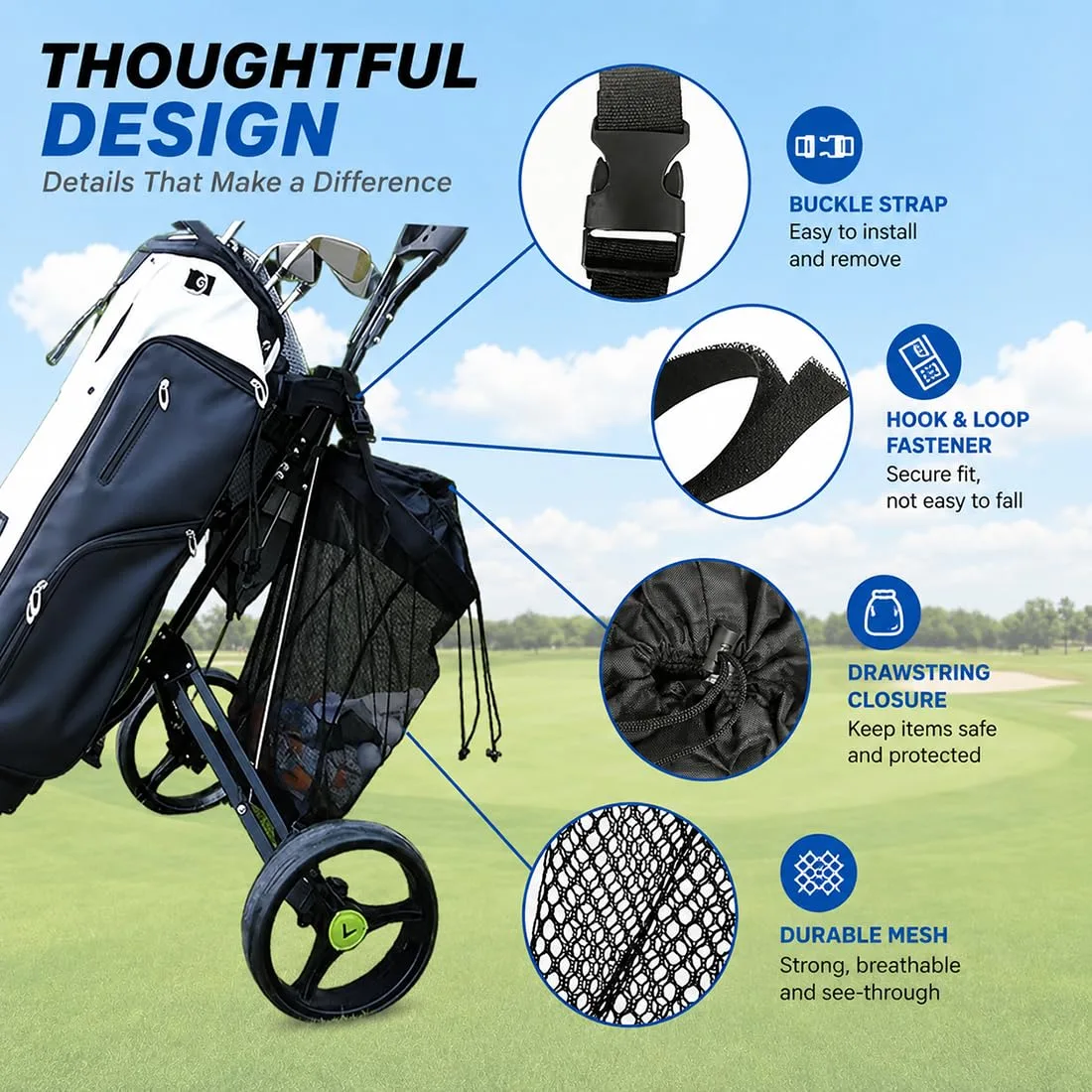 RJAHDNC Push Cart Mesh Storage Bag for Sun Mountain Pathfinder 2019–2020 — 134923_RJAHDNC-14937120-BB image 4