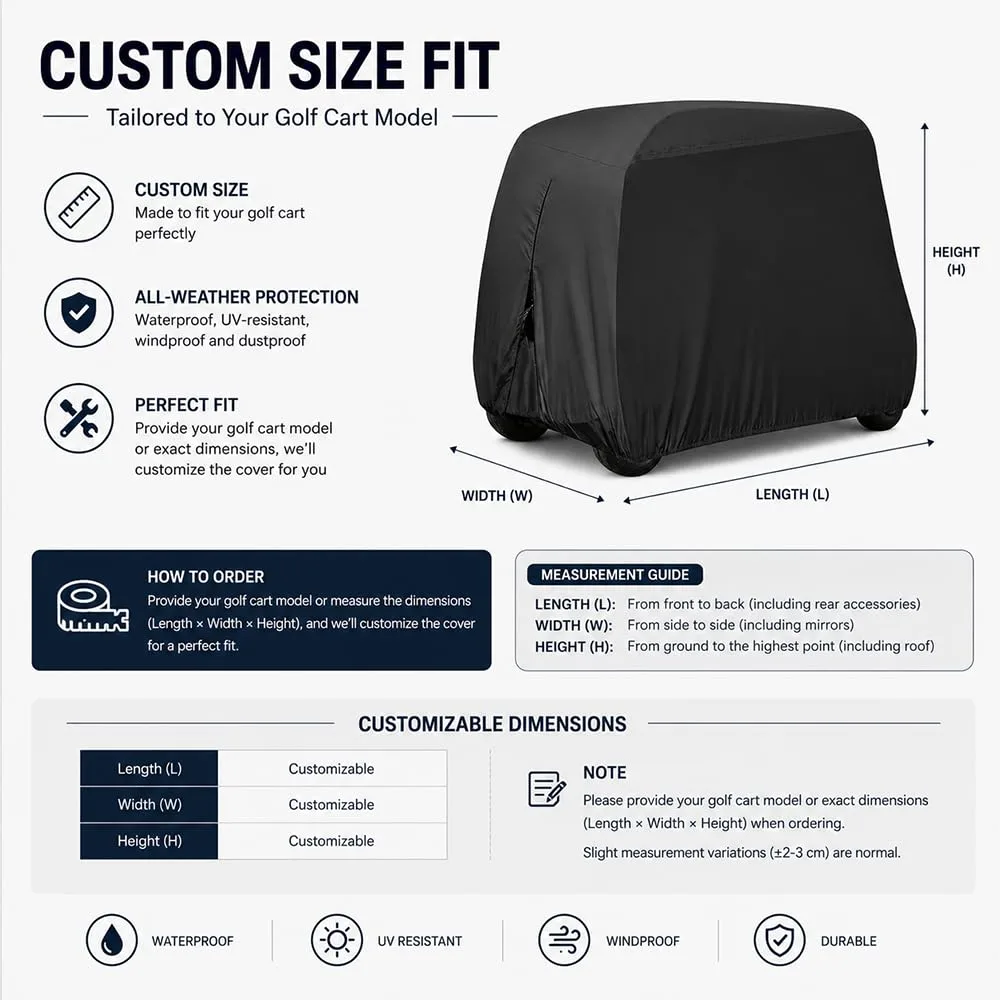 OXDFTGDZ Golf Cart Cover for Bintelli Beyond 4-Passenger Lifted (2023–2026) image 2