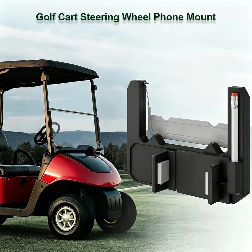 SADFGF Steering Wheel Phone & Scorecard Mount for Club Car Cafe Express 6 Passenger (2010-2026) image 2
