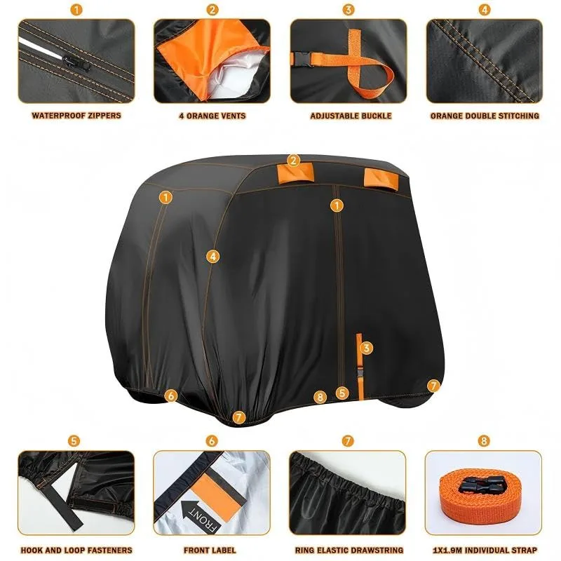 AUPTIM Golf Cart Cover for Yamaha G8 2‑Passenger (1987–1991) image 2