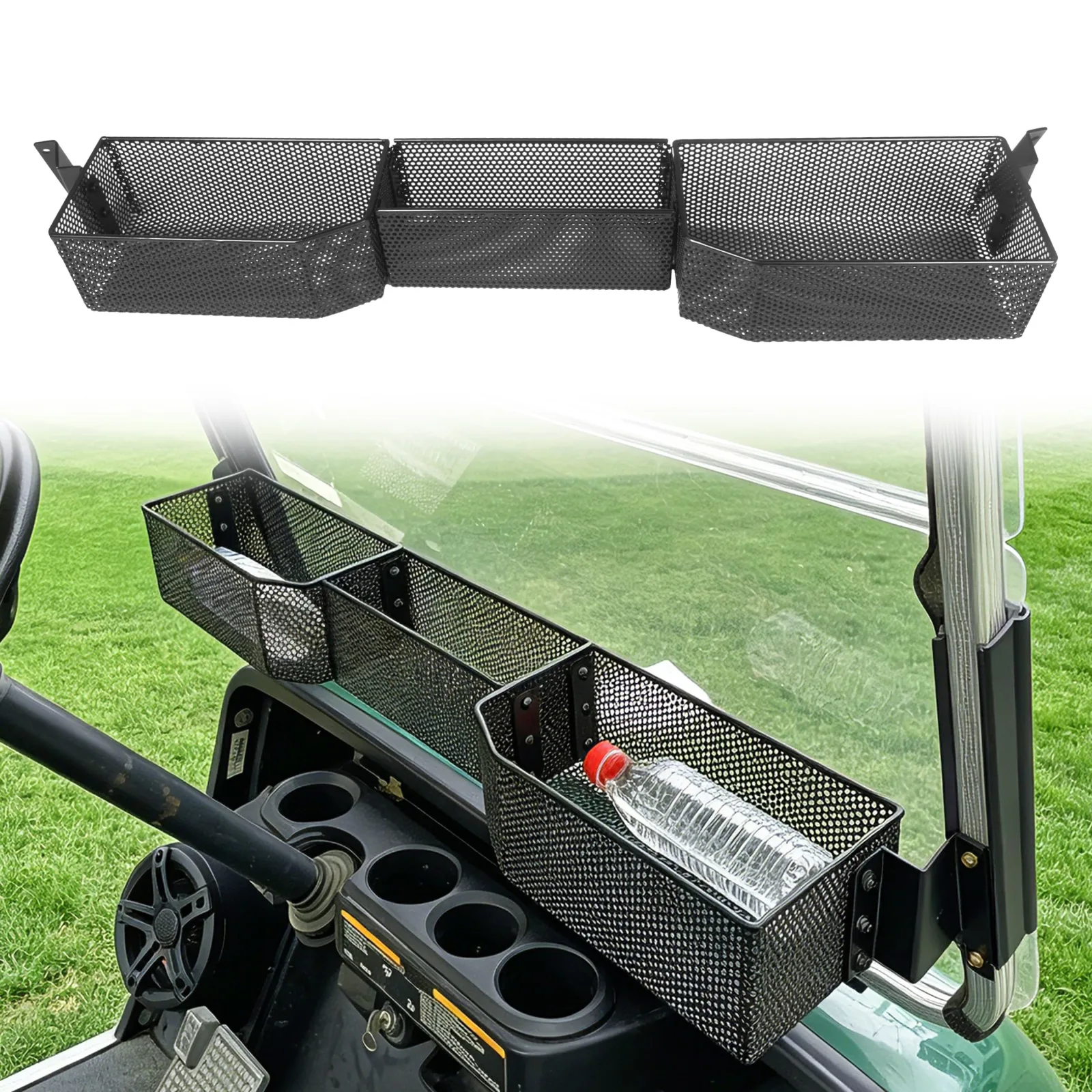 KAKABAS 3-Compartment Metal Storage Basket for Yamaha G14-G22