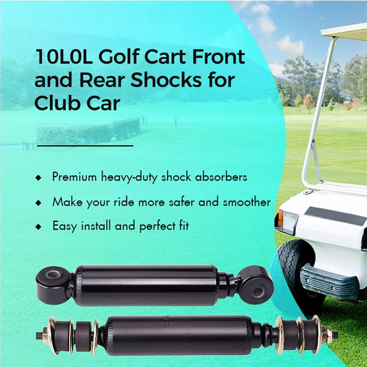 10L0L 4-Piece Shock Absorber Set for Club Car (Front & Rear) image 3