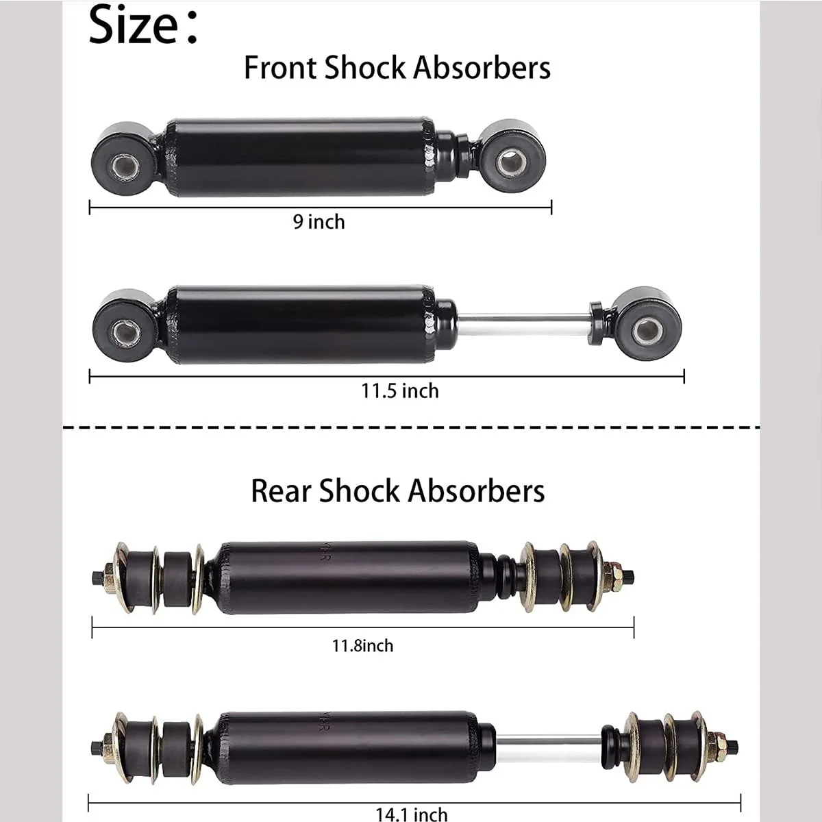 10L0L 4-Piece Shock Absorber Set for Club Car (Front & Rear) image 4