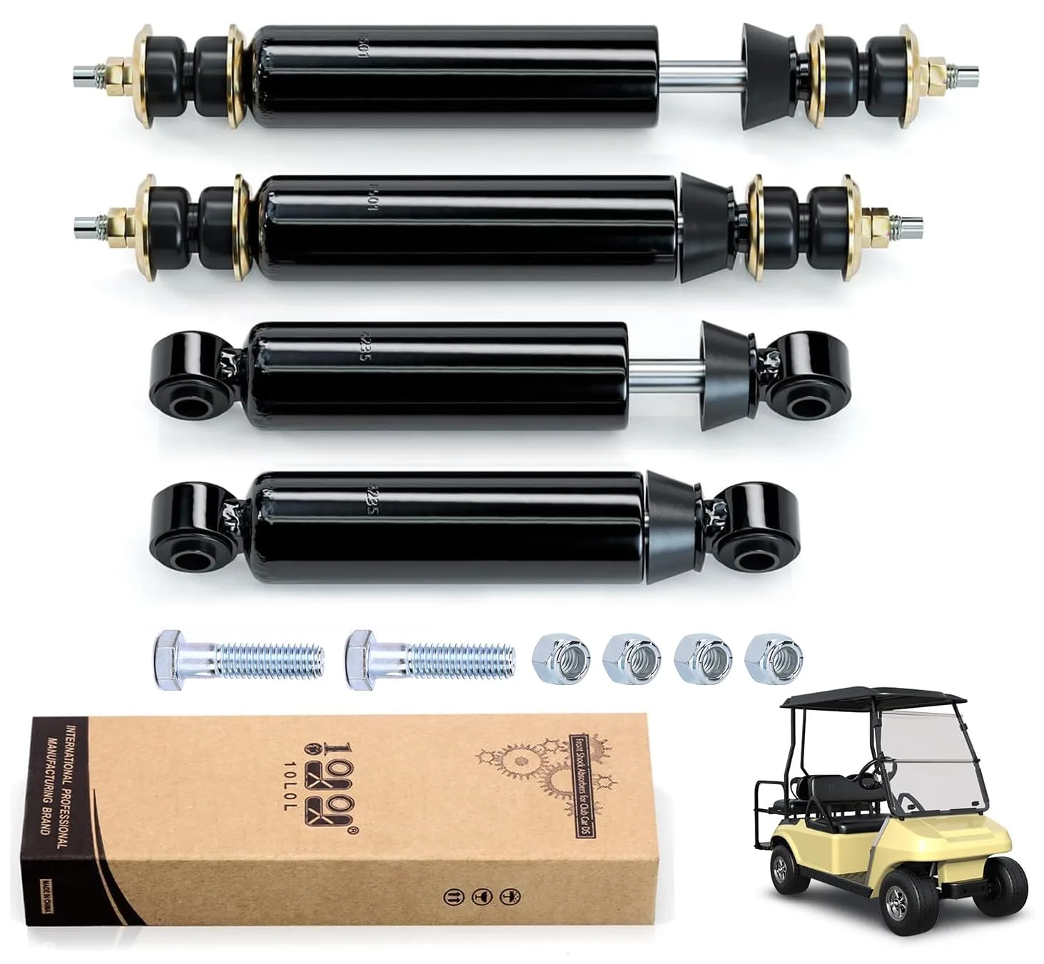 10L0L 4-Piece Shock Absorber Set for Club Car (Front & Rear)