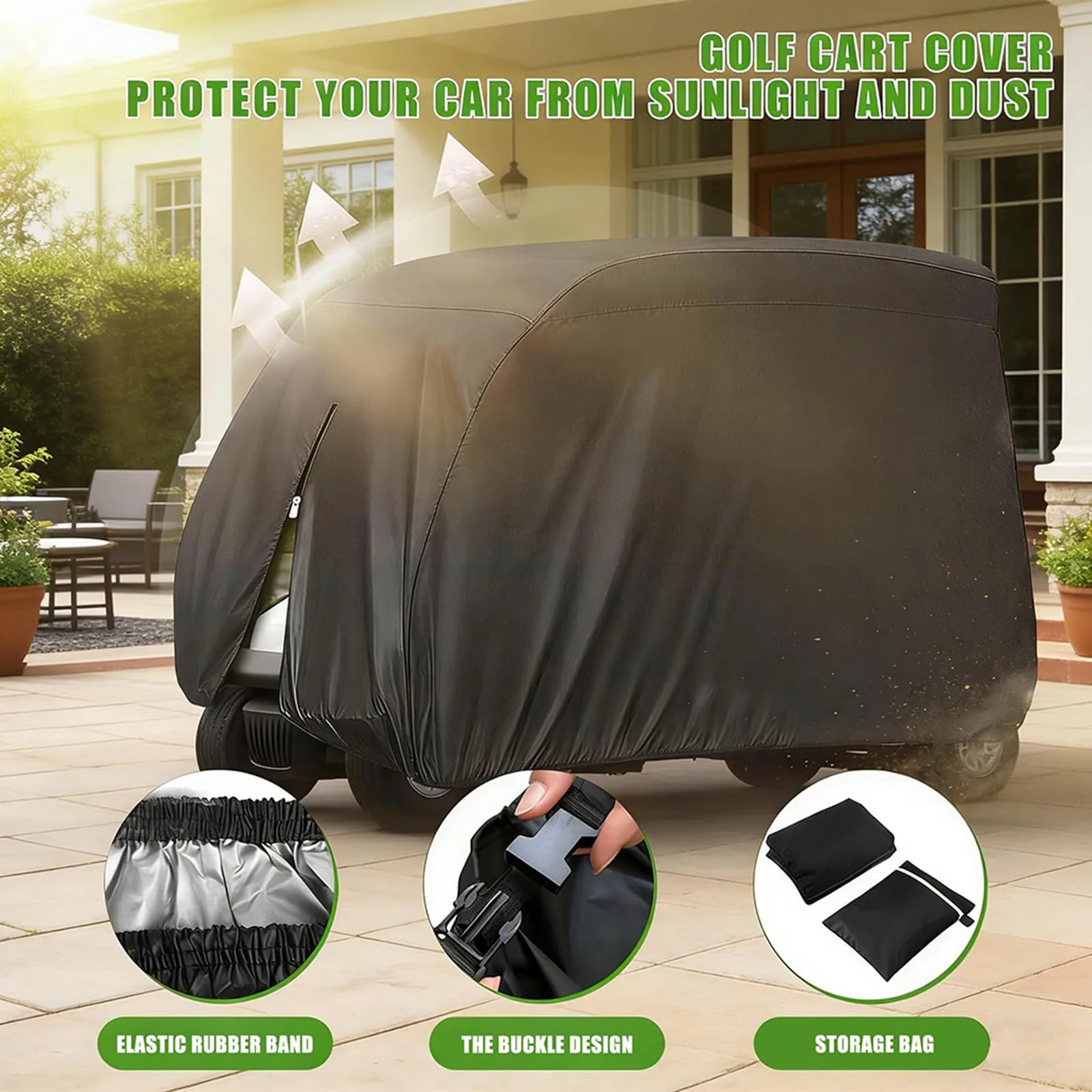 Generic Golf Cart Cover for Denago Rover 2 Passenger (2022–2025) image 4