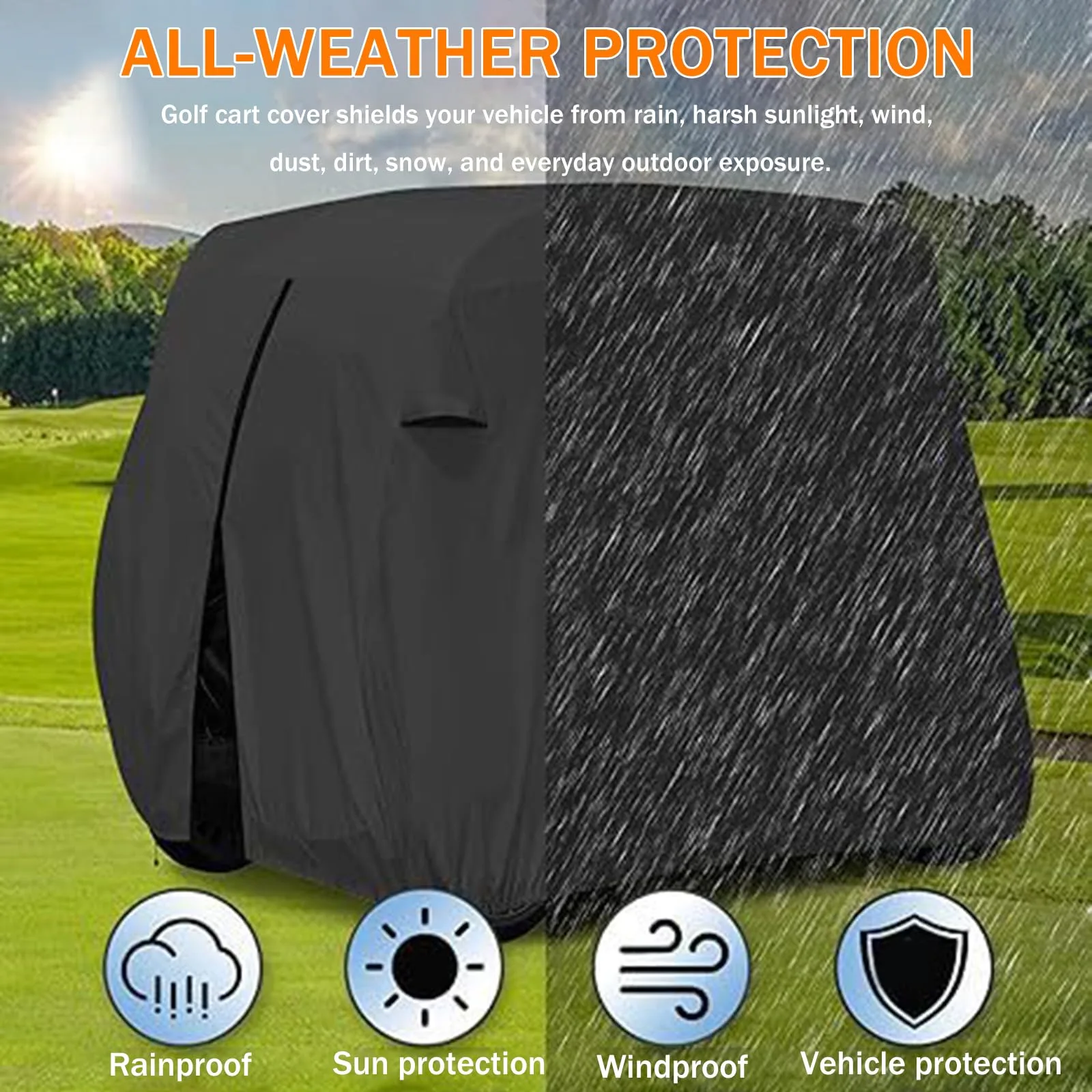 optrcn Golf Cart Cover for Massimo Motor MGC-2 (2022–2026) 420D Oxford image 4