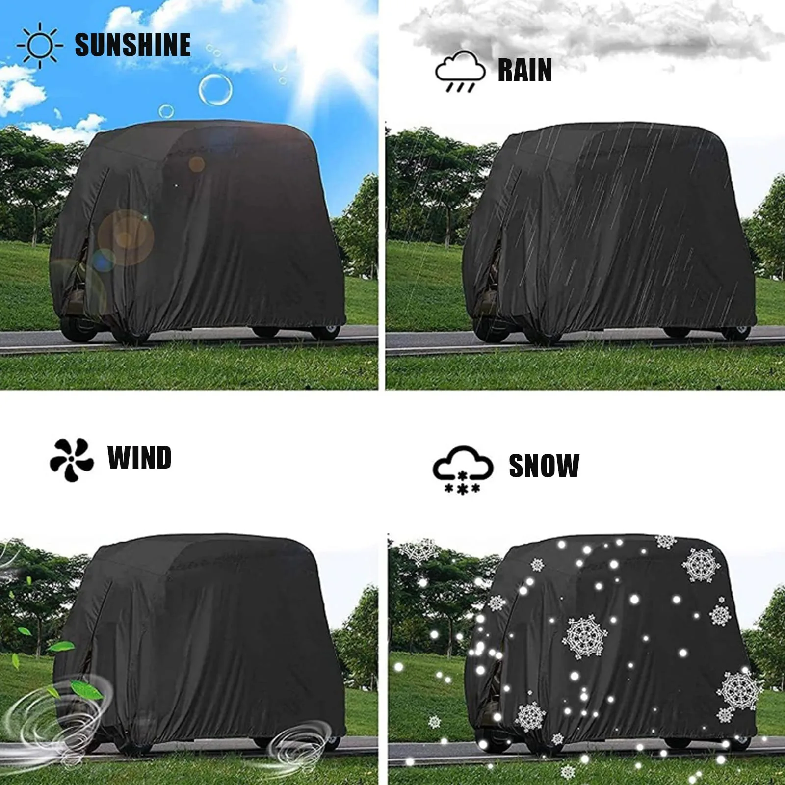 KFVGHXFG Golf Cart Cover for Evolution EV Carrier 4 Plus – KFVGHXFG-10801335 image 3