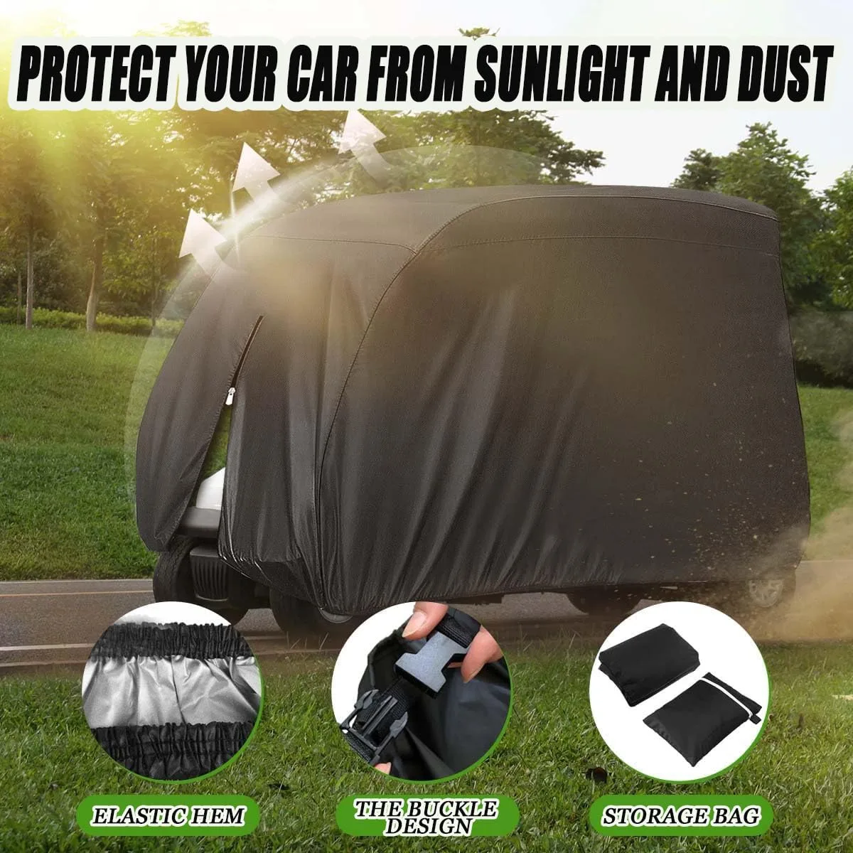XDGDHSH Golf Cart Cover for Club Car Cru 2-Passenger (2010–2014) image 4