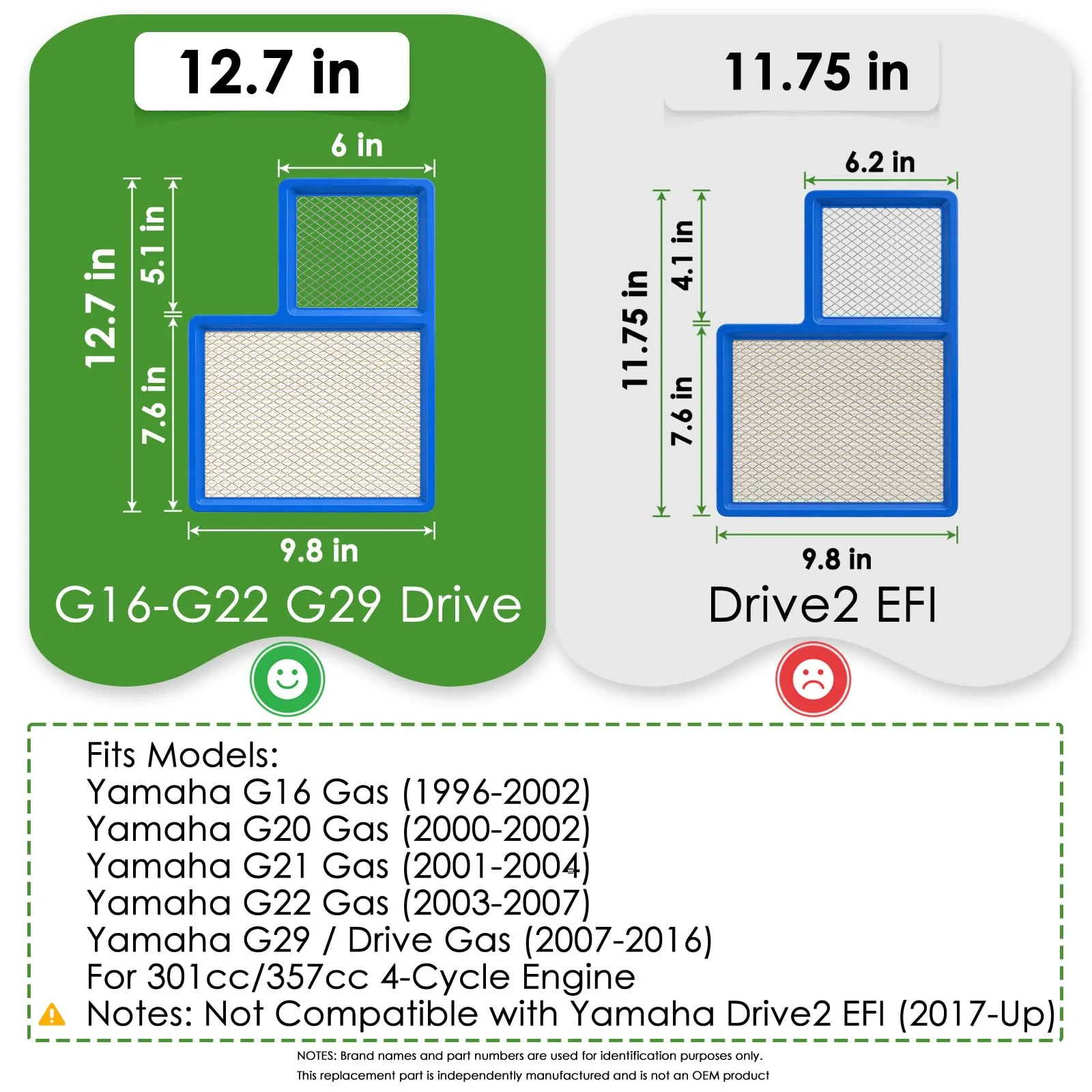 LIVEBORDER Tune-Up Kit for Yamaha G16/G20/G21/G22/G29 Gas – JN6-E4450-01 image 2