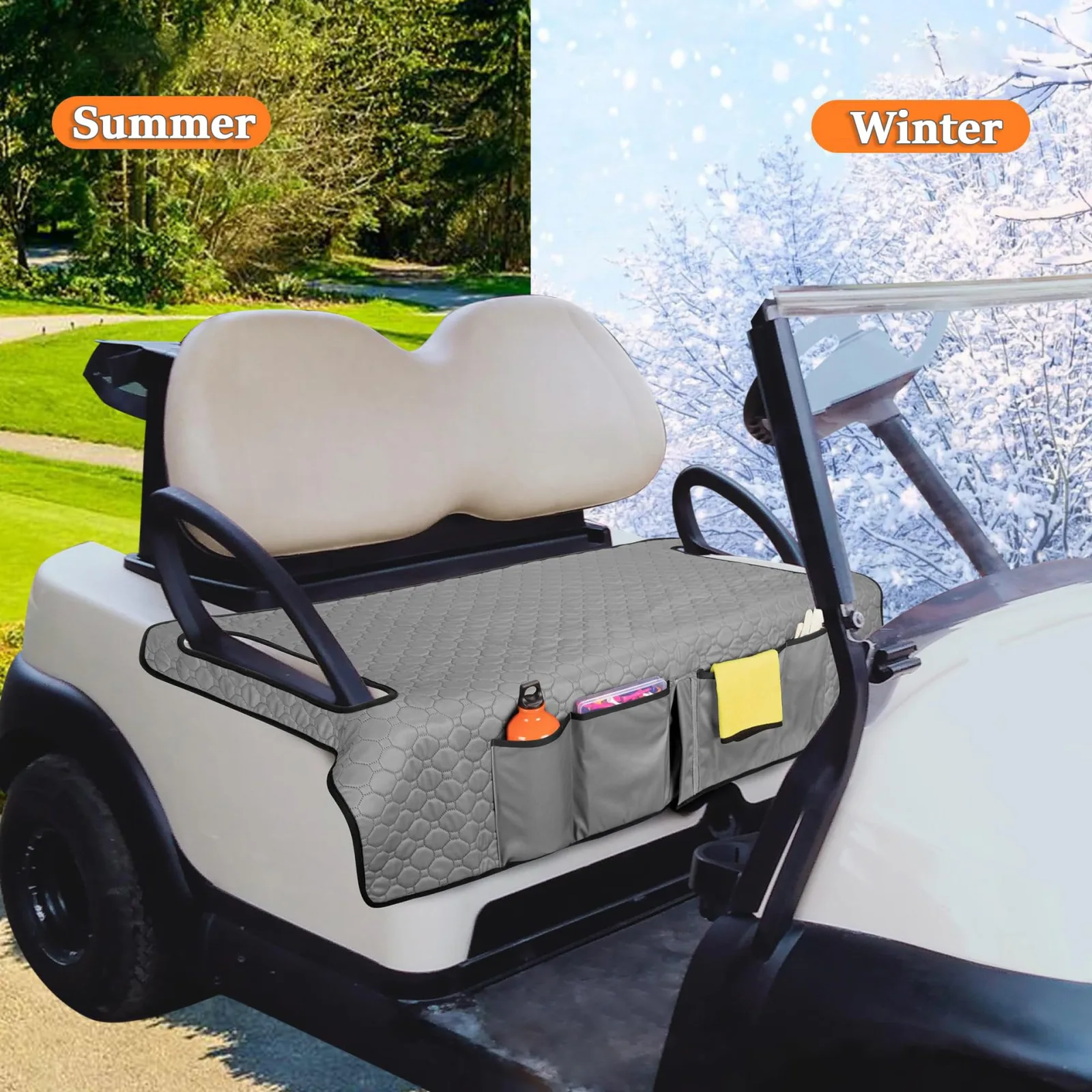 ICTUHXYNM Seat Cover with Storage Pockets for Polaris Ranger EV 2-Passenger (2015-2025) image 2
