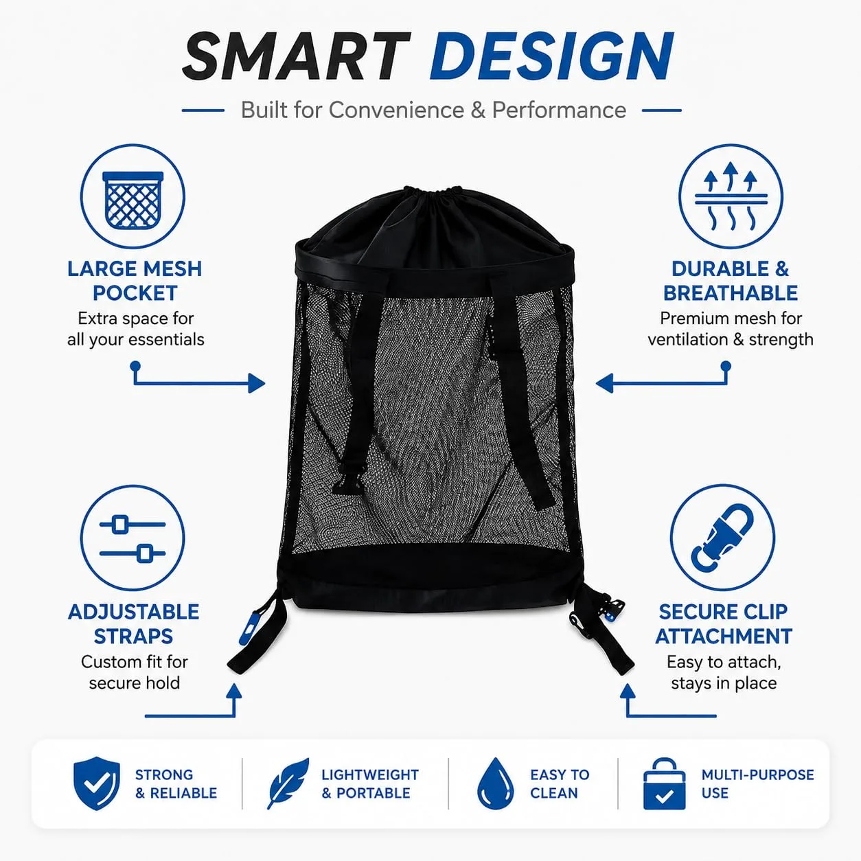 RJAHDNC Mesh Push Cart Organizer for Clicgear Model 2.0 (2009-2012) image 3