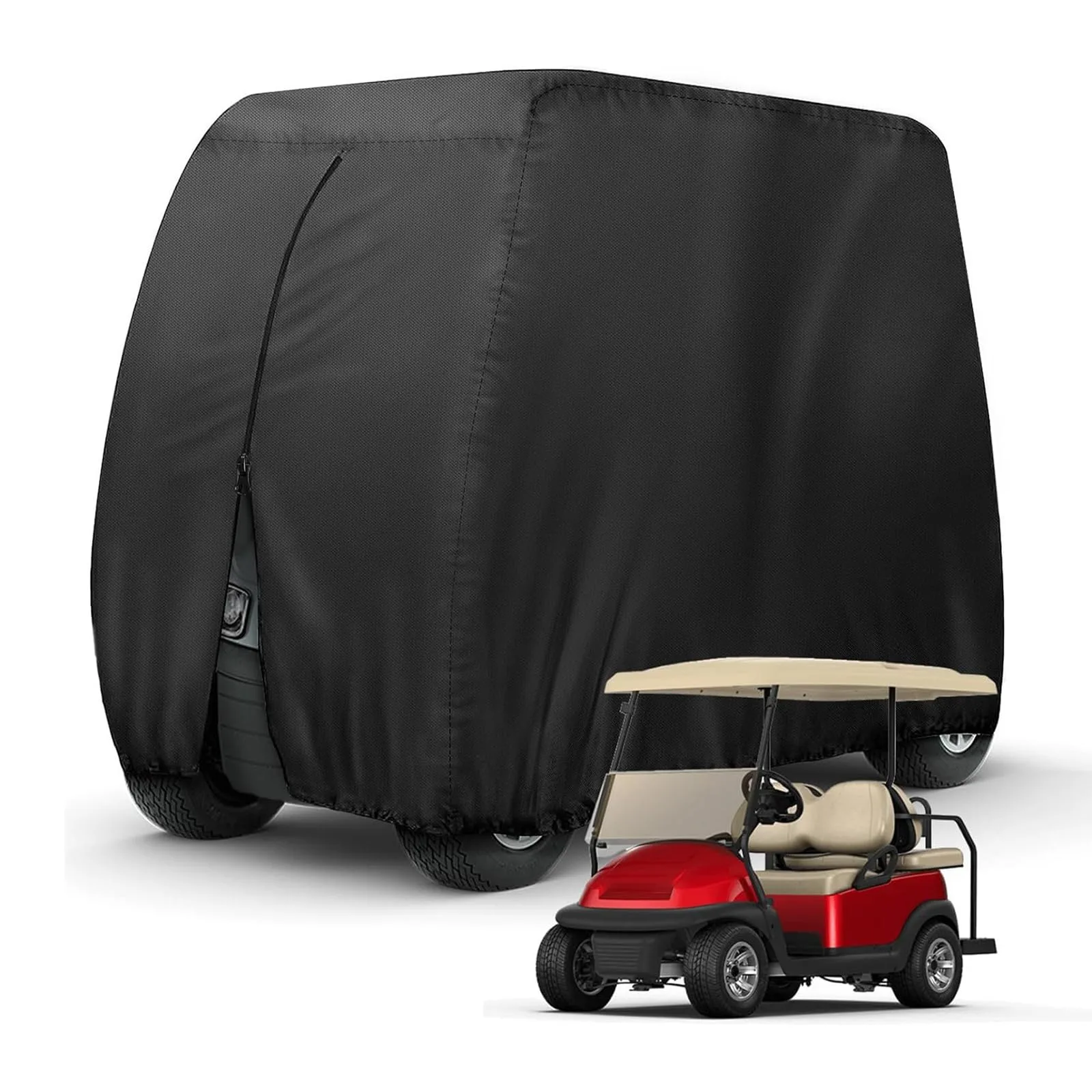 optrcn Golf Cart Cover for Cushman Titan (1970s–2000s) — 420D Oxford, Front Zipper